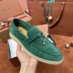 Loro Piana Summer Charms Walk Women's Suede Moccasin FAE5444 50RT - Image 8