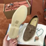 Loro Piana Summer Charms Walk Women's Suede Moccasin FAE5444 50KZ - Image 8