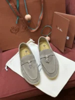Loro Piana Summer Charms Walk Women's Suede Moccasin FAE5444 D746