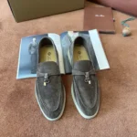 Loro Piana Summer Charms Walk Women's Suede Moccasin FAE5444 MOTT - Image 8
