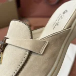 Loro Piana Charms Walk Babouche Women's Suede Mule FAL5900 AOC7 - Image 8