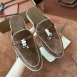 Loro Piana Charms Walk Babouche Women's Suede Mule FAL5900 HOL5 - Image 8