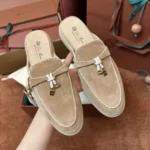 Loro Piana Charms Walk Babouche Women's Suede Mule FAL5900 D044 - Image 8