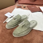 Loro Piana Babouche Charms Walk Women's Suede Mule FAI1543 507C