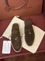 Loro Piana Babouche Charms Walk Women's Suede Mule FAI1543 H0X4 - Image 8