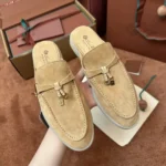 Loro Piana Babouche Charms Walk Women's Suede Mule FAI1543 DOIW - Image 8