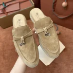 Loro Piana Babouche Charms Walk Women's Suede Mule FAI1543 H755 - Image 8