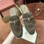 Loro Piana Babouche Charms Walk Women's Suede Mule FAI1543 51DW - Image 8