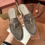 Loro Piana Babouche Charms Walk Women's Suede Mule FAI1543 MOTT - Image 8