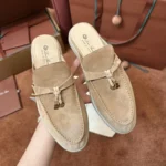 Loro Piana Babouche Charms Walk Women's Suede Mule FAI1543 D044 - Image 8