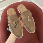 Loro Piana Babouche Charms Walk Women's Suede Mule FAI1543 50KZ - Image 8