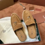Loro Piana Babouche Charms Walk Women's Suede Mule FAI1543 HOVY - Image 8